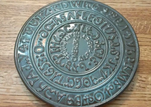 VTG Frankoma Pottery Sequoyah Cherokee Alphabet Terracotta 6” Trivet 1828 7TR