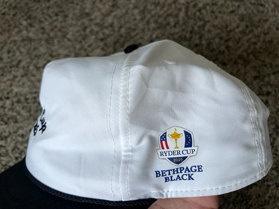 Ryder Cup 2025 Snapback Hat Cap White Black Bethpage Black Golf Imperial - Image 3 of 4
