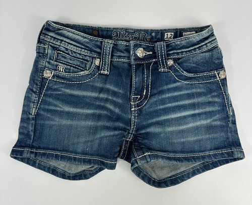 Miss Me Jean Shorts Denim JK5046H10 Girls Blue Size 12