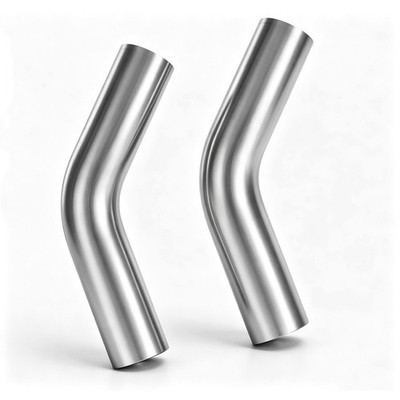 2.5'' 45 Degree DIY Custom Exhaust Mandrel Bend Pipe Stainless Steel, 2 PCS