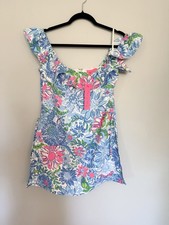 Lilly Pulitzer Zoya Floral Ruffle Shift Dress...