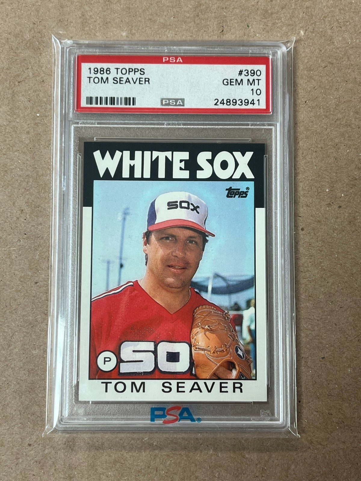 1986 Topps Tom Seaver #390 Chicago White Sox Graded PSA 10 GEM Mint