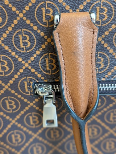 BOSTANTEN Logo Leather Briefcase for Unisex 15.6 inch Laptop Bag Business NWT - Picture 5 of 16