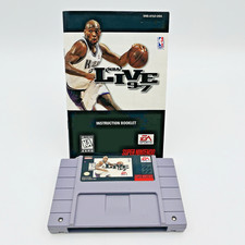NBA Live 97 (Super Nintendo SNES) Cart Only w/ Manual Tested EA Basketball Works