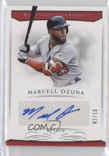 2018 Panini National Treasures Signatures 2/15 Marcell Ozuna #S-MO Auto 5c9