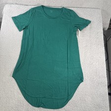 Daily Ritual Women's Large Green Jersey Short-Sleeve Crewneck Tunic