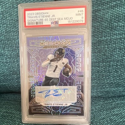 2023 Panini Obsidian Travis Etienne Jr Deep Sea Mojo #45 PSA 9 Auto /5