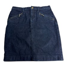 Lauren Jeans Co Ralph Lauren Premium Dark Wash Denim Skirt Size 2