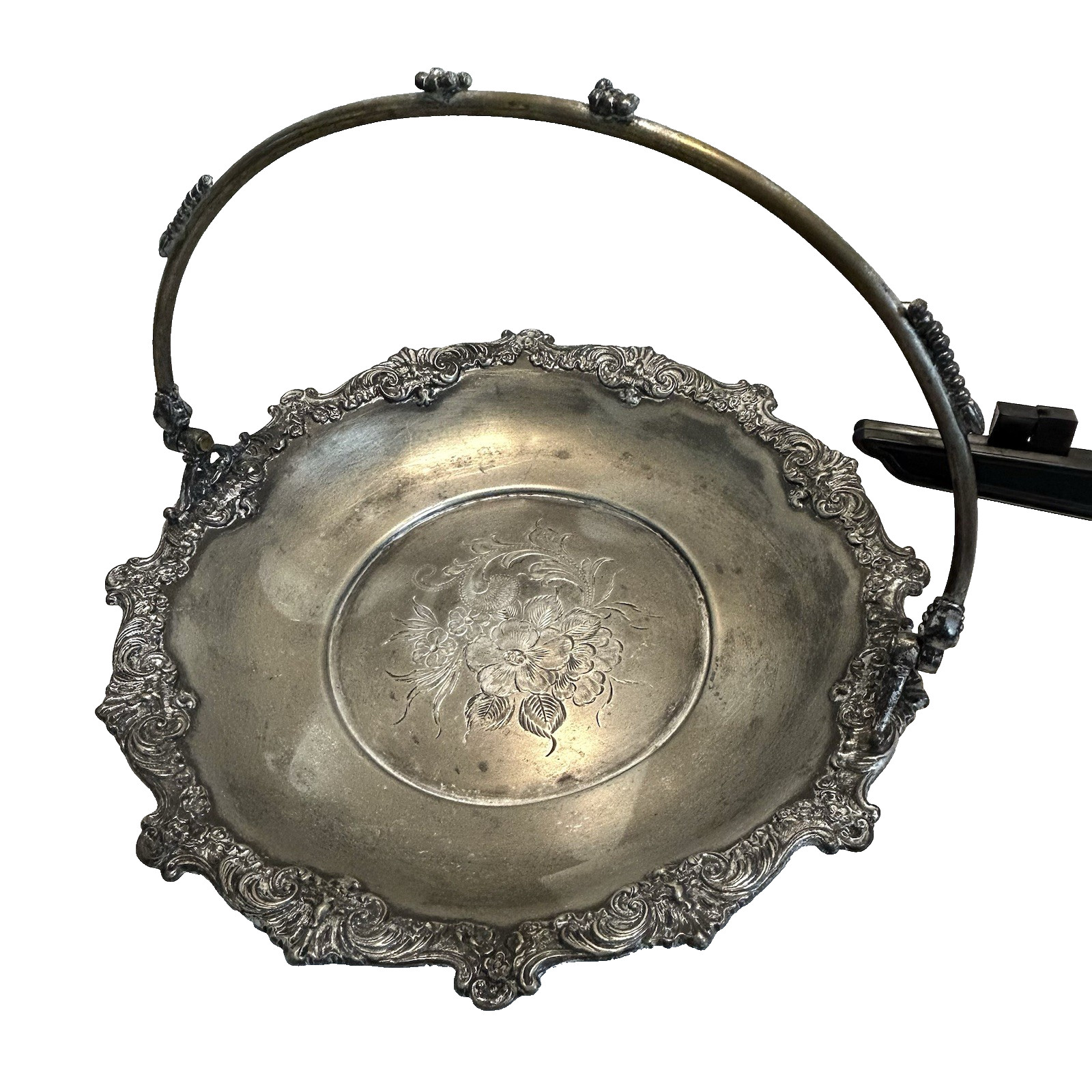 Antique Middletown Silver Co Brides Basket Quadruple Plated Victorian Era 1901