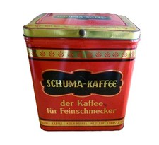 Blechdose Kaffeedose Blech SCHUMA KAFFEE K&ouml;ln-Nippes Neusser Str., alt, vintage