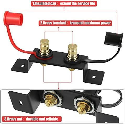 X AUTOHAUX 1 Set Can-Am Maverick X3 Battery Jump Post Terminal Kit