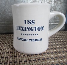 USS Lexington Mess Mug, Souvenir item, C607-9