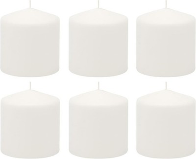 Unscented White Tall Pillar Candles, 18 Hour Burning Candle Pillars, Perfect for