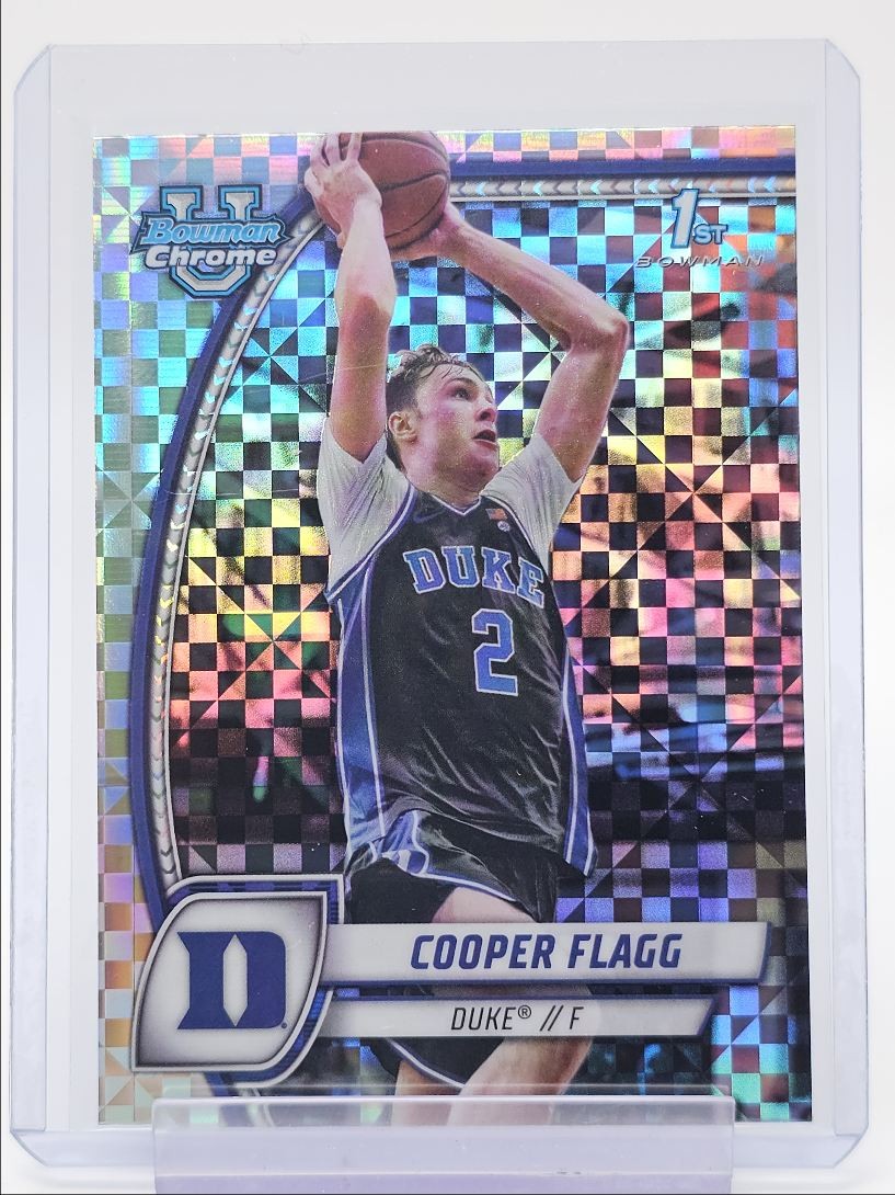 COOPER FLAGG 2024-25 BOWMAN UNIVERSITY CHROME 1ST X-FRACTOR DUKE A Q0902