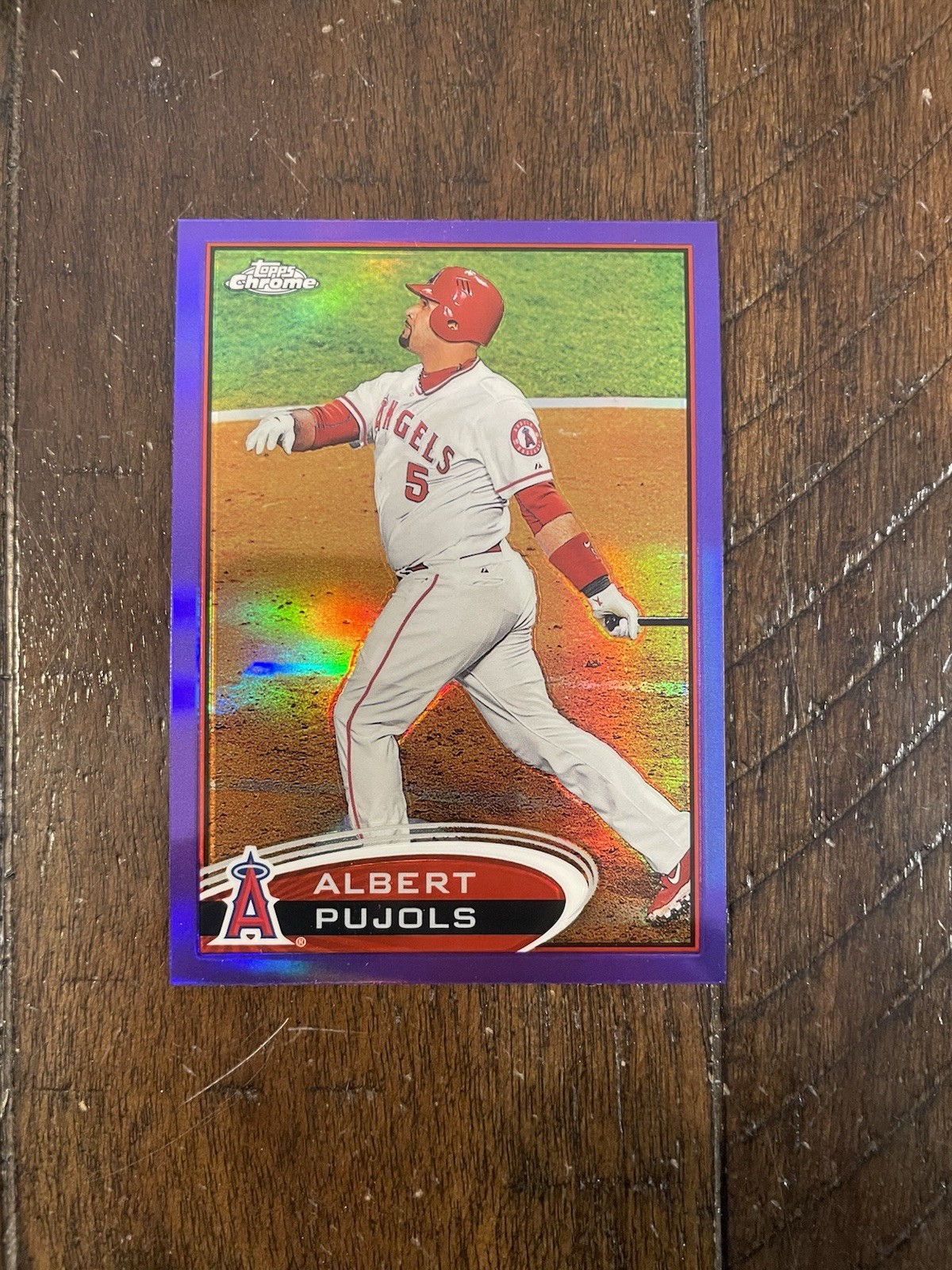 2012 Topps Chrome - Albert Pujols #80 Purple Refractor Angels Cardinals