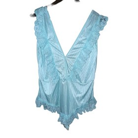 Vintage 1980s Night Time Creations Romantic Lace Teddy Bodysuit Medium Made USA