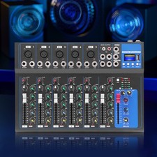 7-Channel Bluetooth Portable Audio Mixer USB Sound Mixing Console Board DJ Music