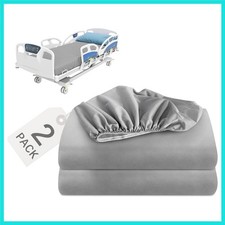 2 Pack Hospital Bed Sheets Fitted, 36    84    14    Hospital Bed Sheet Fit for ...