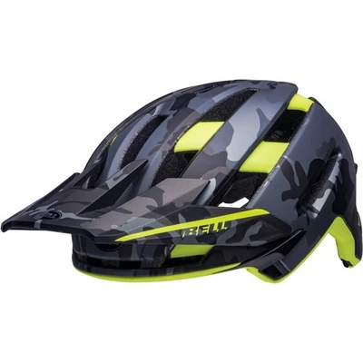Bell Super Air Spherical Fahrradhelm matte camo/hi-viz M Grau - Bild 1 von 4
