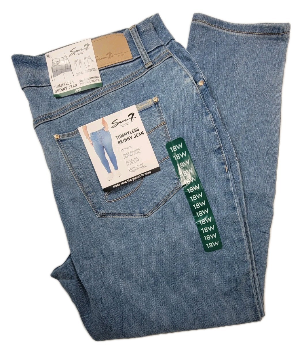 Seven7 Tummyless Skinny Jean Womens Size 18W High Rise Comfo