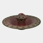 Roseville Ferella Red 1930 Art Deco Pottery Flower Frog Bowl 87-8