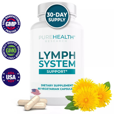 Lymphatic Supplement Reduces Swelling Flush Out Toxins Immune System 60 Capsules