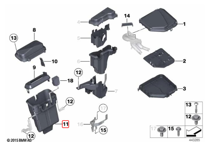2009-2023 Rolls Royce Dawn RR6 Front Left Side Engine E-Box Unit Black OEM