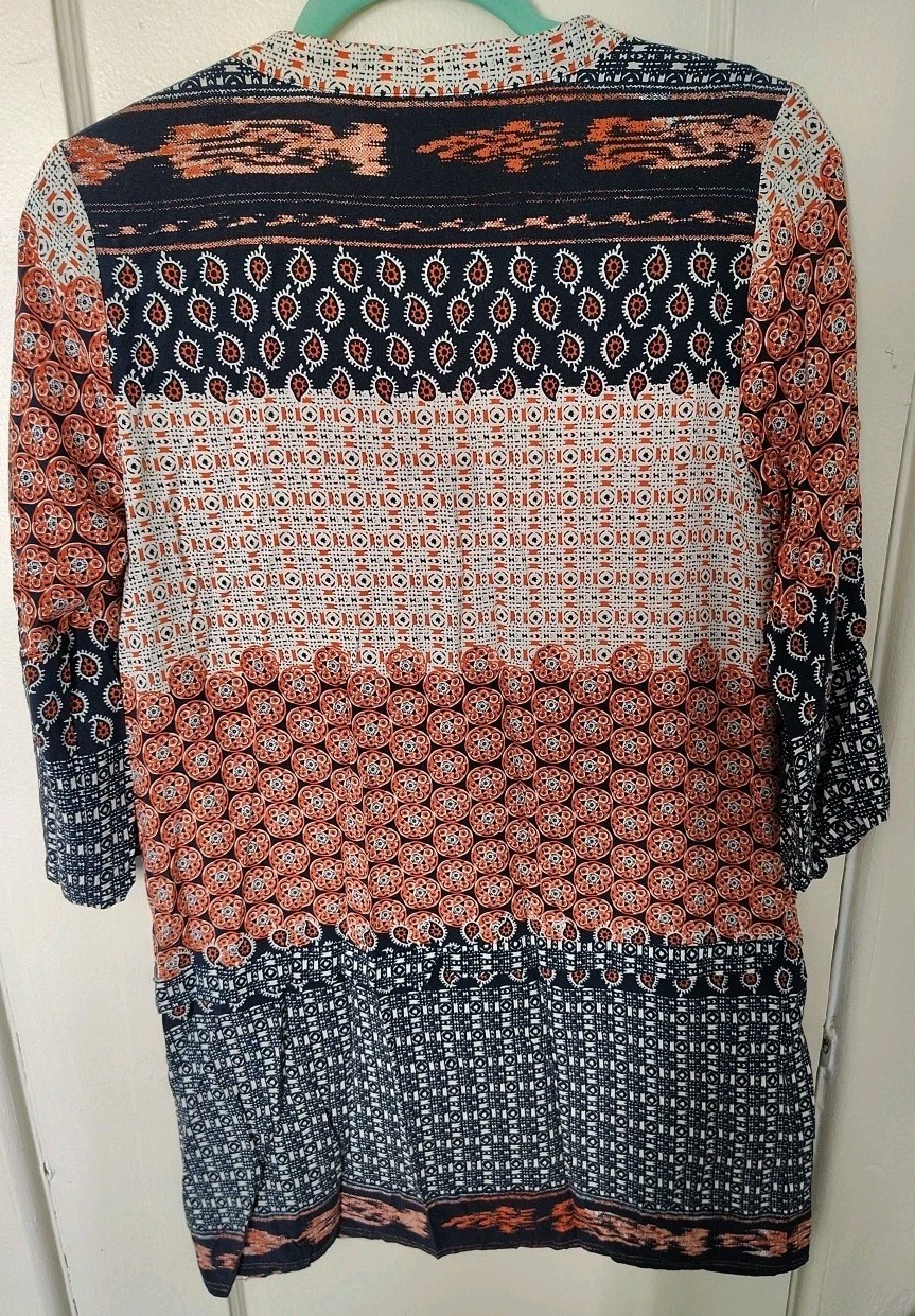 Zara basic dress Sz Medium Pullover Geometric Pat… - image 5