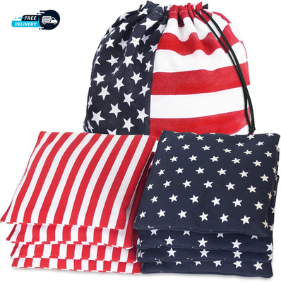 Cornhole Bags Set of 8 - Premium Corn Hole Bean Bags for Tossing - All Weather