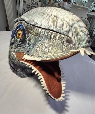 Jurassic World Blue Velociraptor Plush Mask Dinosaur Costume