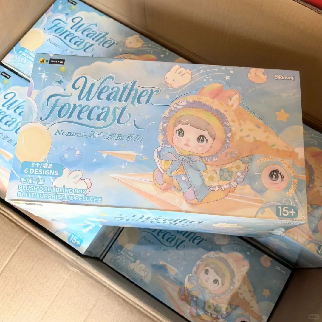 A set of 6 Nommi Weather Forecast Series Blind Box Figure Plush