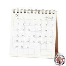 NEW MUJI 2026 Bagasse-Filled Paper Monday-Start Calendar Small December 2025 -