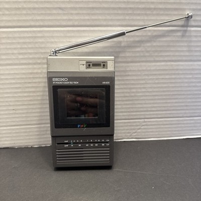 Vintage 1980's Seiko TFT Pocket Color TV Television LVD 202 As Is For Parts