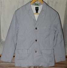 Gap Kids Blue White Blazer Suit Cotton Jacket Size XL 12 Boys S25