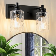 2 Light Bathroom Vanity Light Modern Black Bathroom Light Fixtures Over Mirro...