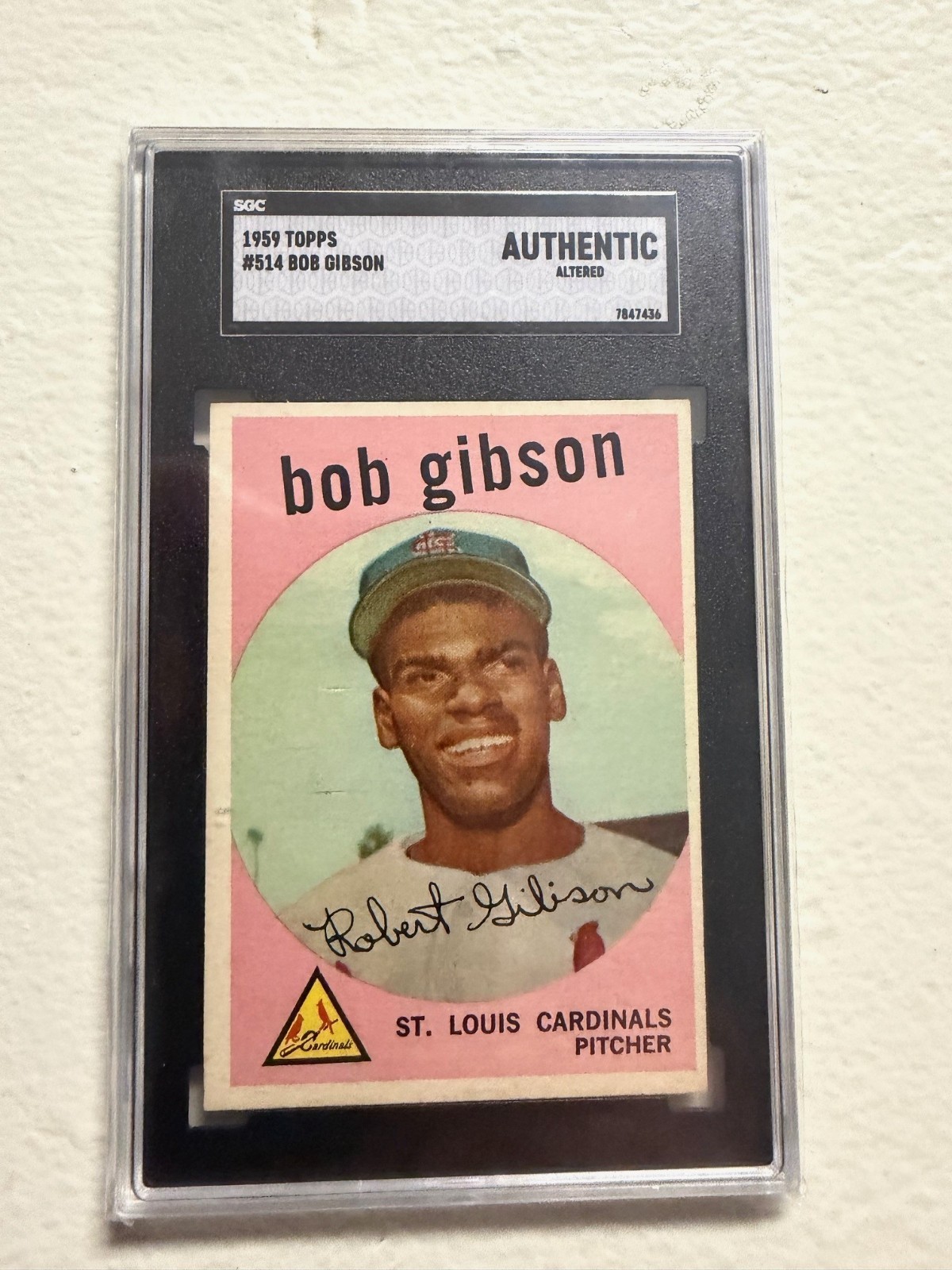 1959 Topps #514 Bob Gibson Rookie Card..SGC A