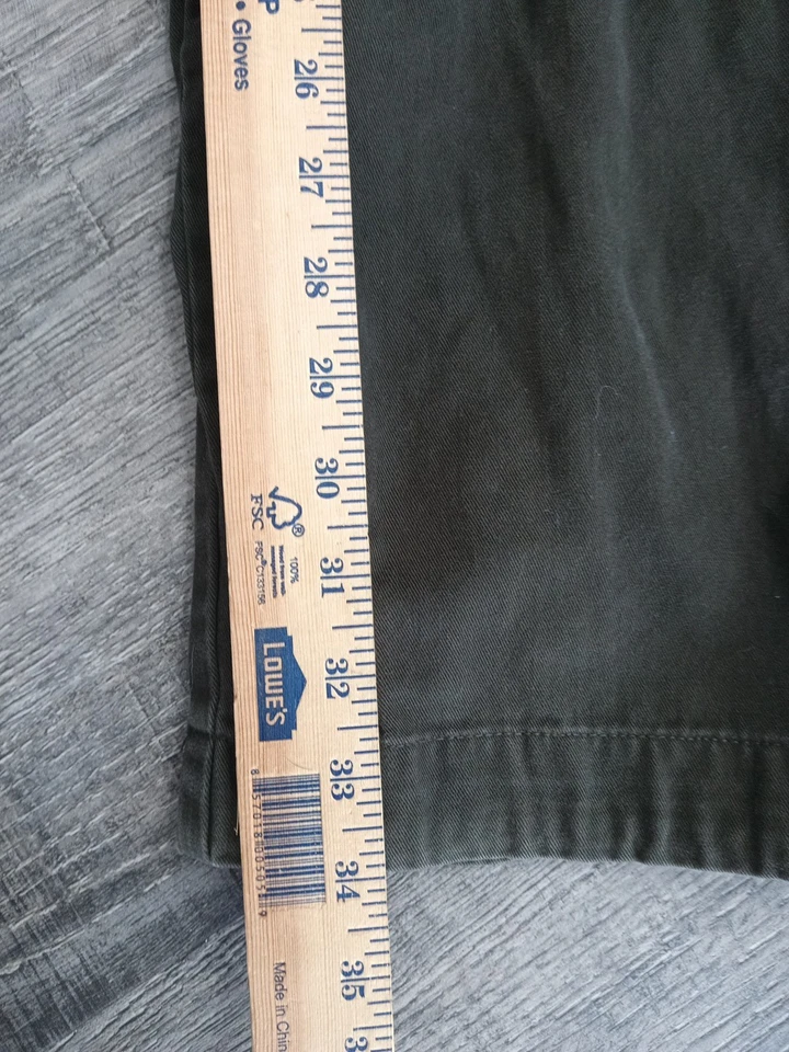 Calça J Riggins 38x34 verde algodão conforto casual plissada ao ar livre - Imagem 3 de 4