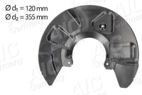 Aic Spritzblech Bremsscheibe 56166 Stahlblech FüR Vw Transporter T5 Bus 7HB 7HJ