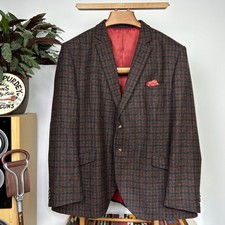 Brook Taverner (50R) TWEED Blazer Sport Coat Jacket Windowpane Check