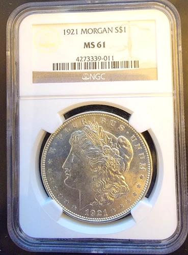 1921-P Morgan Dollar NGC MS-61 USA ANA -0.77 Oz Silver Art Coin Uncirculated BU