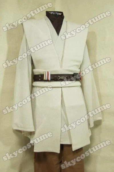 Star Wars Maestro Jedi Obi-Wan Kenobi Ben Túnica COSplay Disfraz Conjunto + Capa/Bata Foto 3 de 4