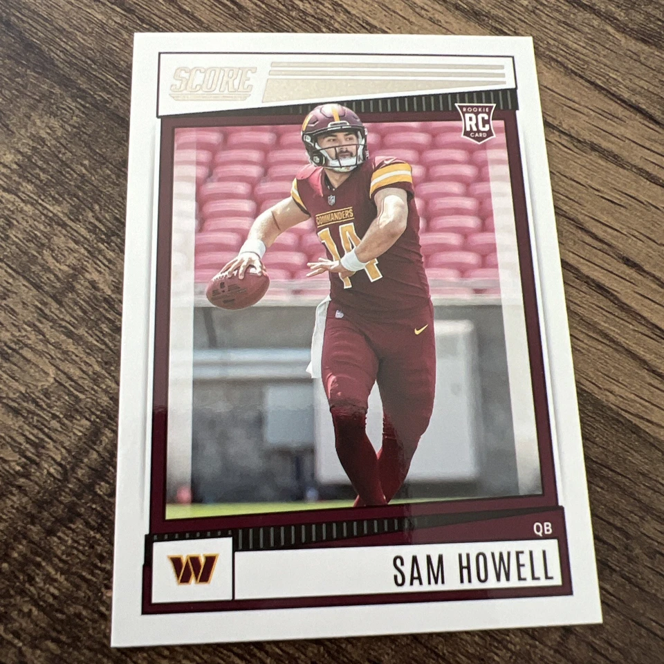 Sam Howell 2022 Panini Score RC #304/2023 Contenders #100 Commanders 2-Card Lot - Image 2 of 4