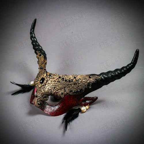 Women Fairy Ram Horn Devil Masquerade Birthday Party Halloween Costume MardiGras - Picture 17 of 17