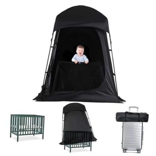 SALUTUYA Tente pour bébé Tente de berceau anti-insectes pliable portable avec moustiquaire avec
