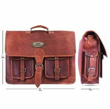 Gvb Handgefertigte Handmade Vintage Leder Aktentasche Messenger Tasche Notebook