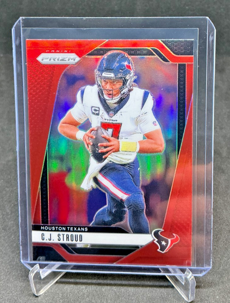 2024 Panini Prizm CJ STROUD Retail Red Prizm SSP #111 Texans