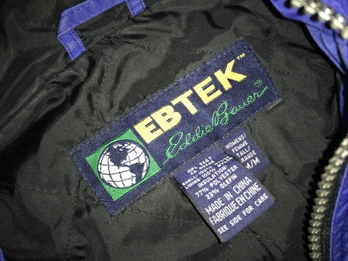 Giacca a vento vintage Eddie Bauer EBTEK viola anorak taglia media anni 90 donna - Foto 3 di 9