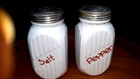 Set of Two Vintage Milk Glass 4 Inch Salt & Pepper Shakers