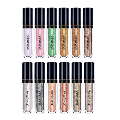 6 Stck./Set Damen flüssiger Glitzer Lidschatten Lidschatten kosmetisches Make-up