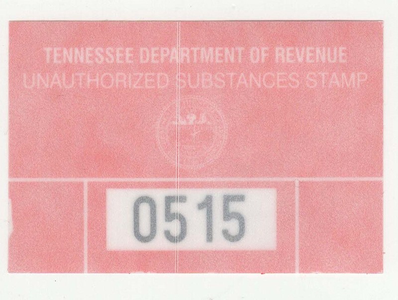 Tennessee 3.50 marijuana tax stamp.